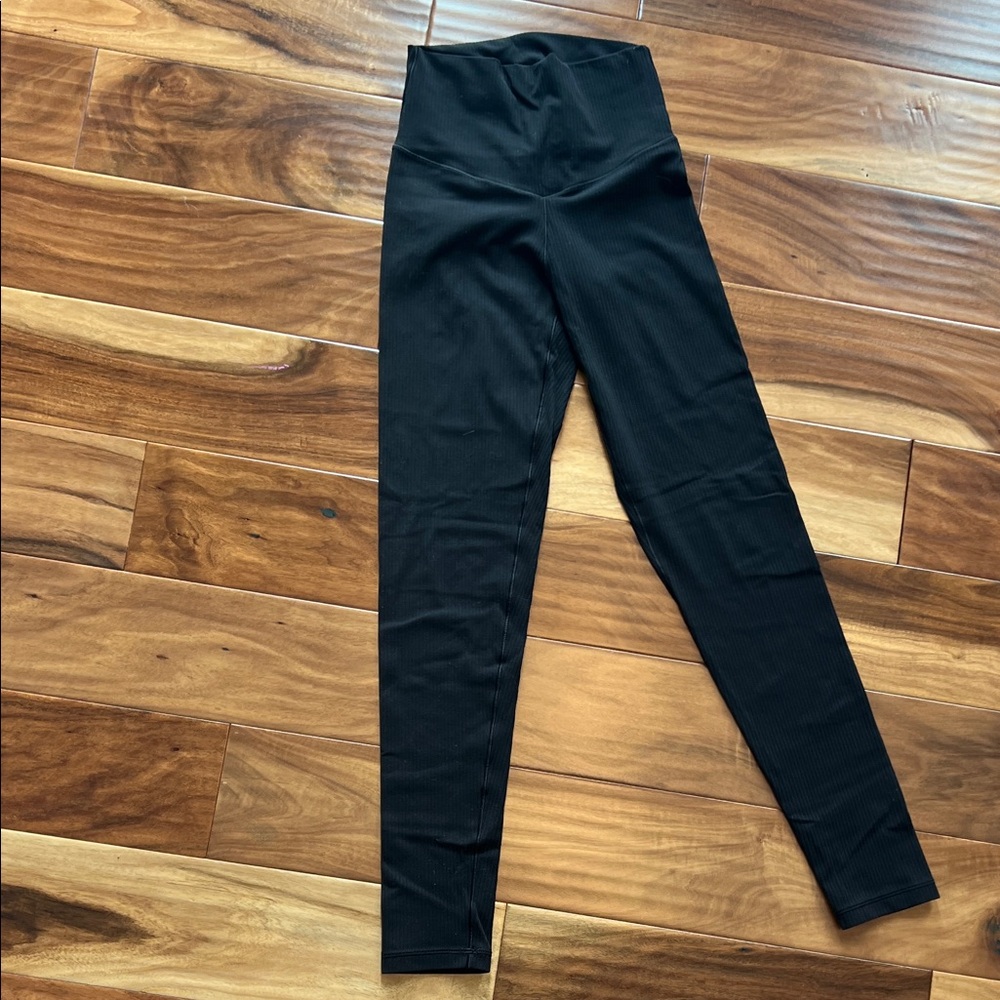High-Waisted Black ribbed Leggings for Women offline by aerie 27” inseam
